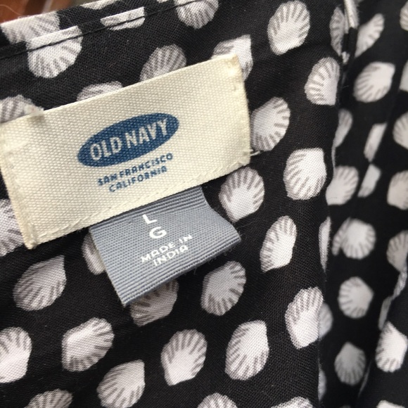 Old Navy nautical seashell print skater dress Sz L - Picture 3 of 5
